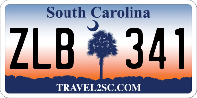 SC license plate ZLB341