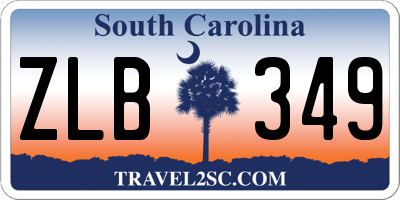 SC license plate ZLB349