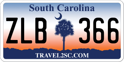 SC license plate ZLB366