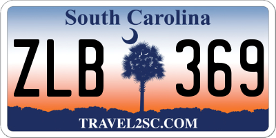 SC license plate ZLB369