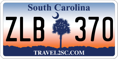SC license plate ZLB370