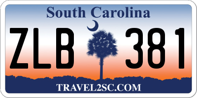 SC license plate ZLB381
