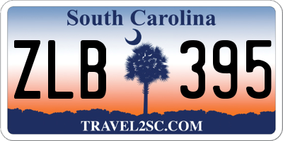 SC license plate ZLB395