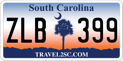 SC license plate ZLB399