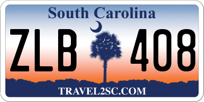 SC license plate ZLB408
