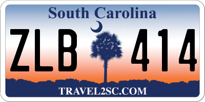 SC license plate ZLB414