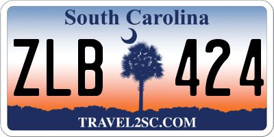SC license plate ZLB424