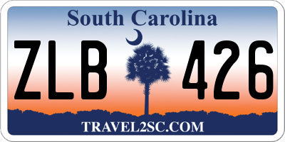 SC license plate ZLB426