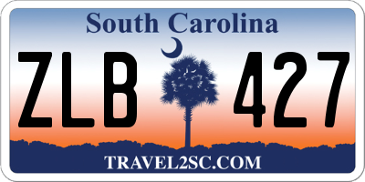 SC license plate ZLB427