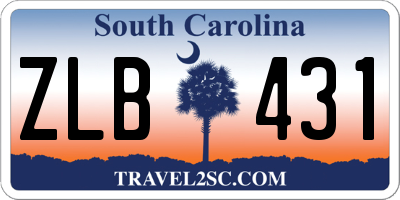 SC license plate ZLB431