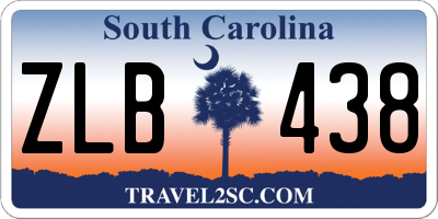 SC license plate ZLB438