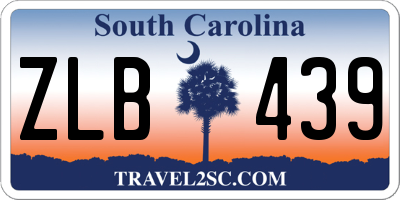 SC license plate ZLB439