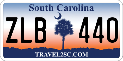 SC license plate ZLB440