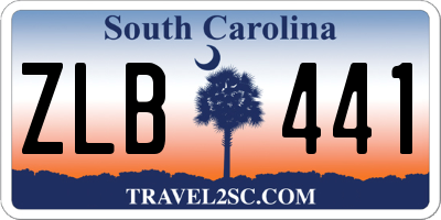 SC license plate ZLB441