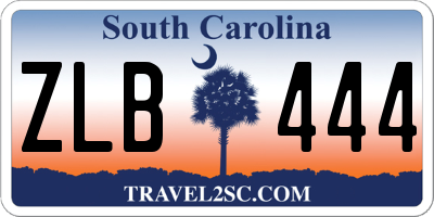 SC license plate ZLB444