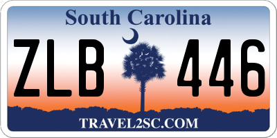 SC license plate ZLB446