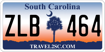 SC license plate ZLB464