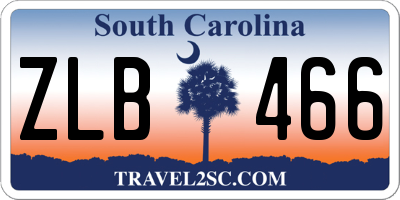 SC license plate ZLB466