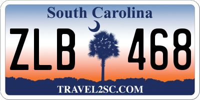 SC license plate ZLB468