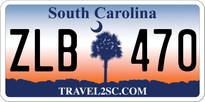 SC license plate ZLB470
