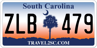 SC license plate ZLB479