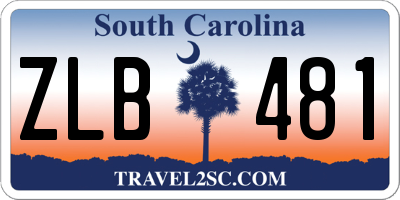 SC license plate ZLB481