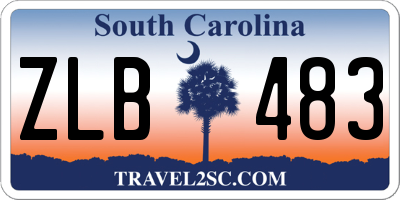 SC license plate ZLB483