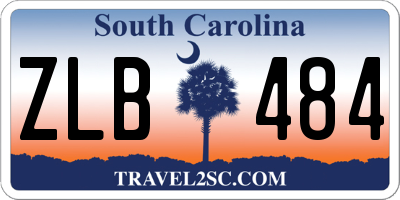 SC license plate ZLB484