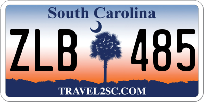 SC license plate ZLB485