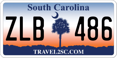 SC license plate ZLB486