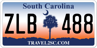 SC license plate ZLB488
