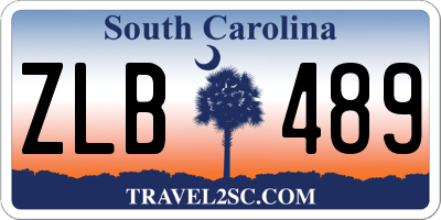 SC license plate ZLB489