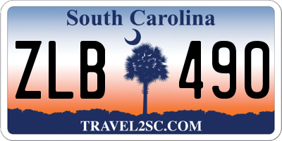 SC license plate ZLB490