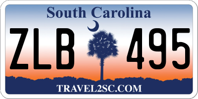 SC license plate ZLB495
