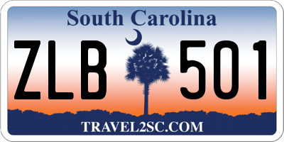 SC license plate ZLB501