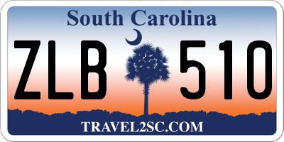 SC license plate ZLB510