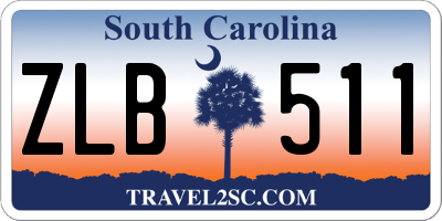 SC license plate ZLB511