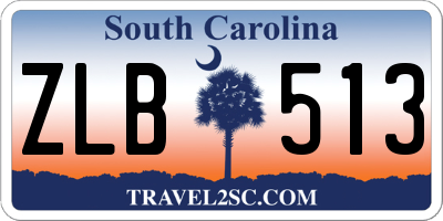 SC license plate ZLB513