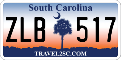 SC license plate ZLB517