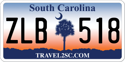SC license plate ZLB518