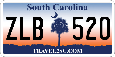 SC license plate ZLB520