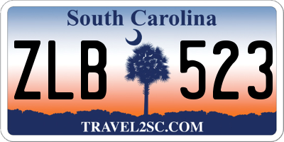 SC license plate ZLB523