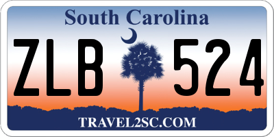 SC license plate ZLB524
