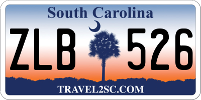 SC license plate ZLB526