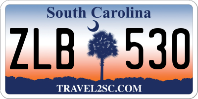 SC license plate ZLB530