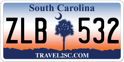 SC license plate ZLB532