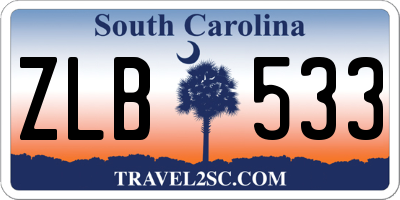 SC license plate ZLB533