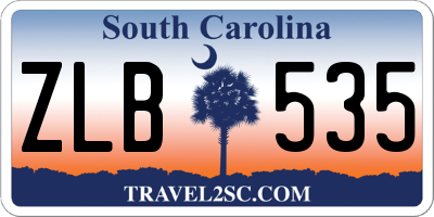SC license plate ZLB535