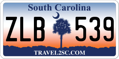 SC license plate ZLB539