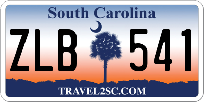SC license plate ZLB541